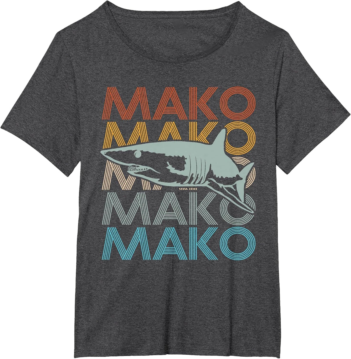 MAKO Design for a Mako Shark Diver T-Shirt - Dark Heather Grey