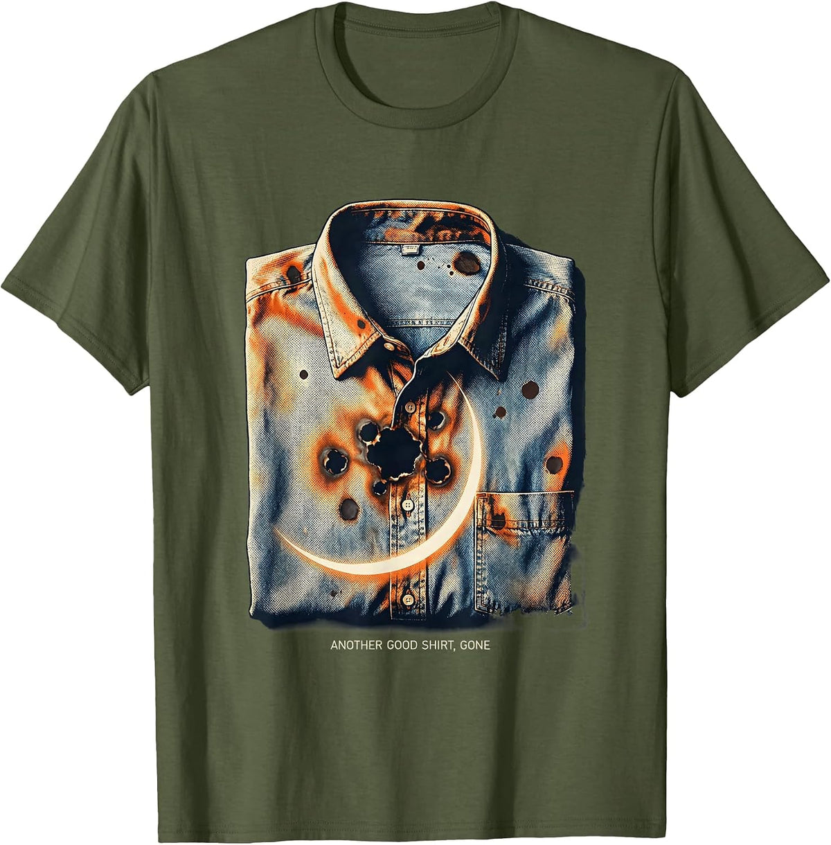 Another Good Shirt, Gone Funny Welder Trade Humor T-Shirt - Olive Green