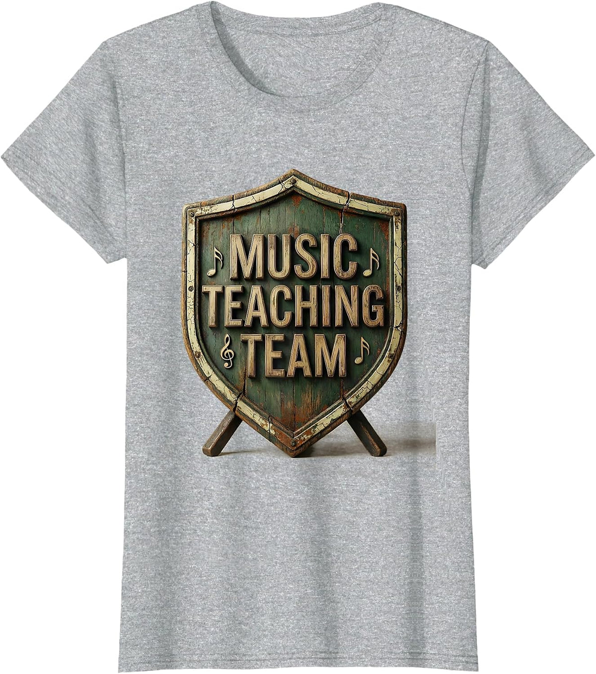 Women's Music Teaching Team Vintage Teacher Appreciation Staff Gift T-Shirt - Heather Grey