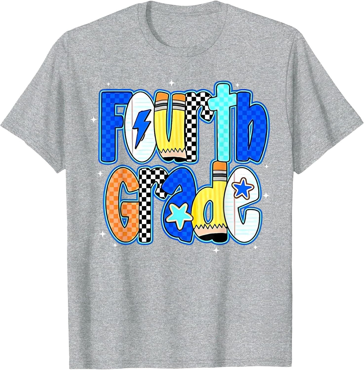 Back to School Hello Fourth Grade Team 4th Grade Boy Girl T-Shirt - Heather Grey