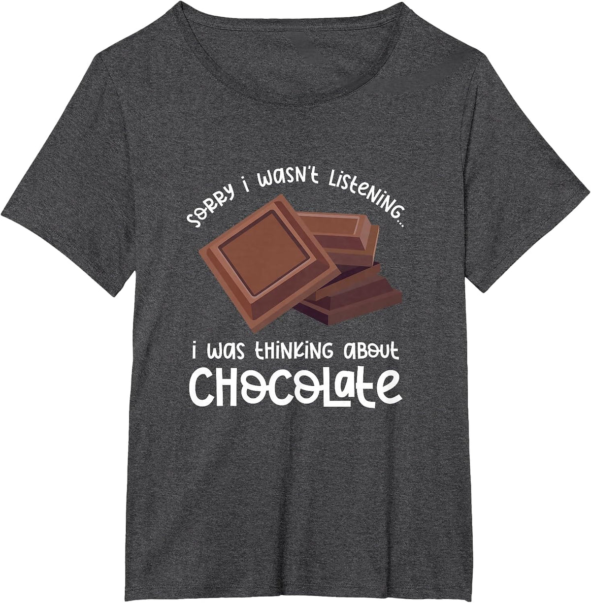 Pondering Over Chocolate Funny Saying Cocoa T-Shirt - Dark Heather Grey
