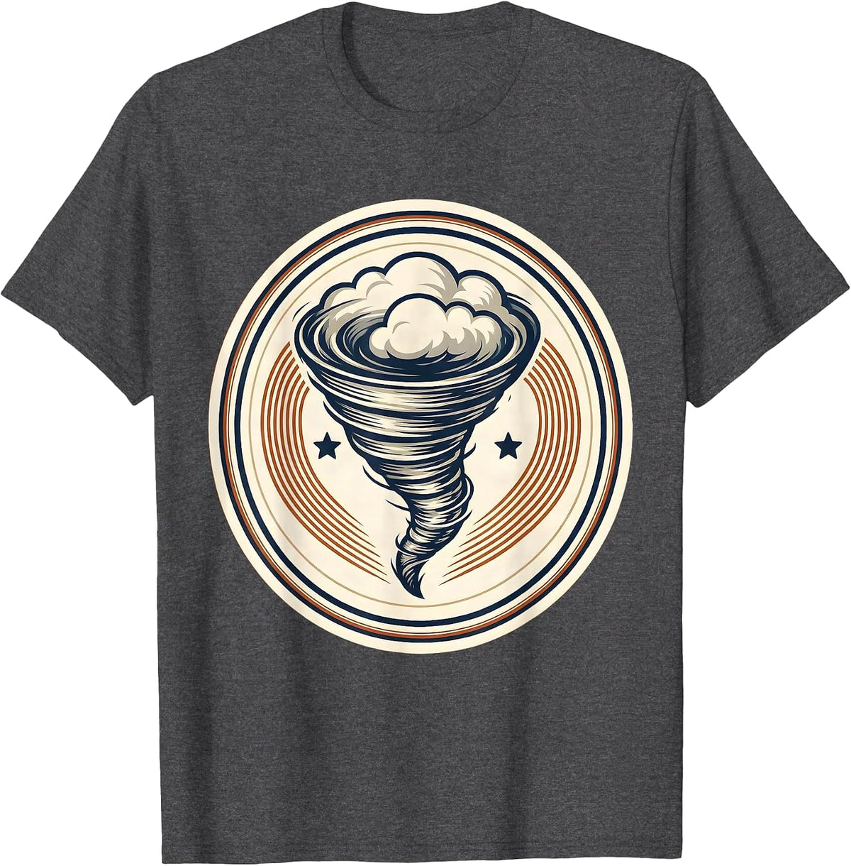 Men's Cheerful Tornado Weather Storm Chaser Meteorology Humor T-Shirt - Dark Heather Grey