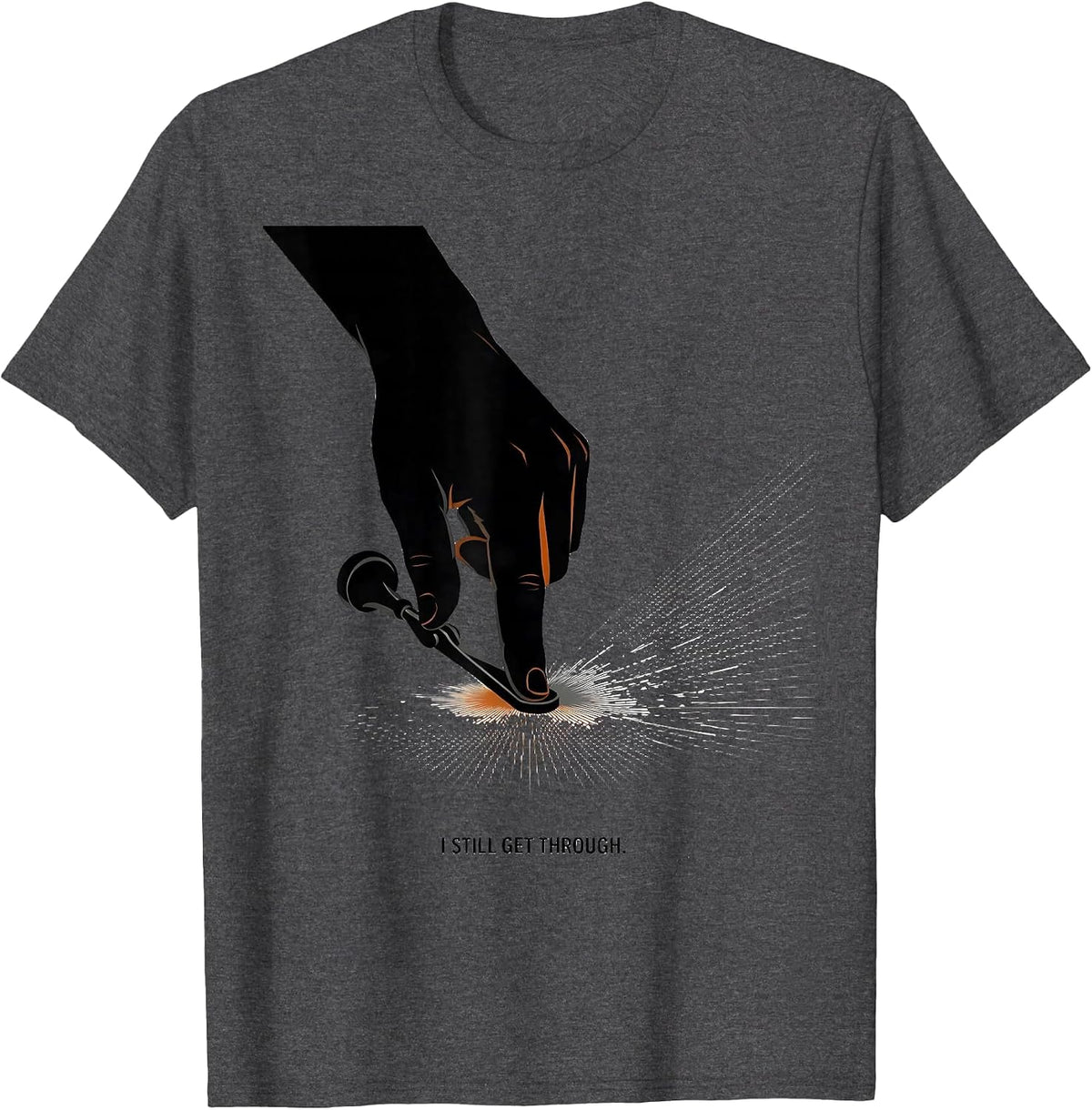 Men's I Still Get Through Funny Ham Radio Operator Hobby Humor T-Shirt - Dark Heather Grey
