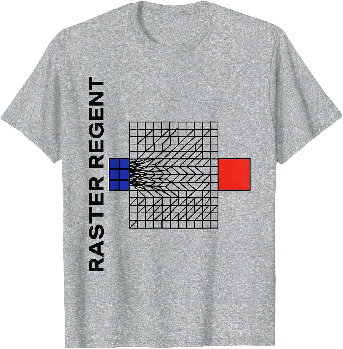 Men's Raster Regent Geometric Nerd Tech Worker Humor Gift T-Shirt - Heather Grey