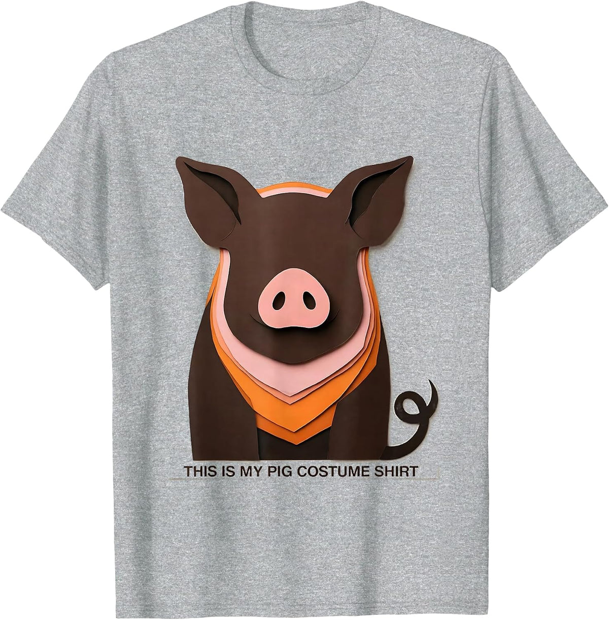 Men's This Is My Pig Costume Shirt Funny Pig Lover Halloween T-Shirt - Heather Grey