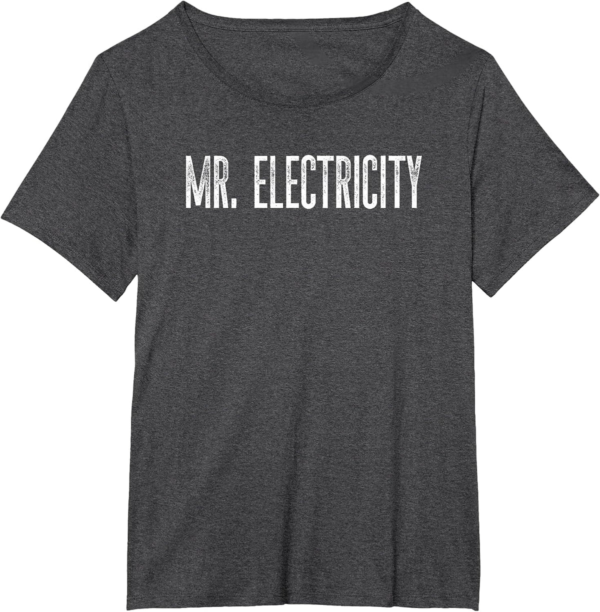 Funny Mr. Electricity Fun Mens Novelty T-Shirt - Dark Heather Grey