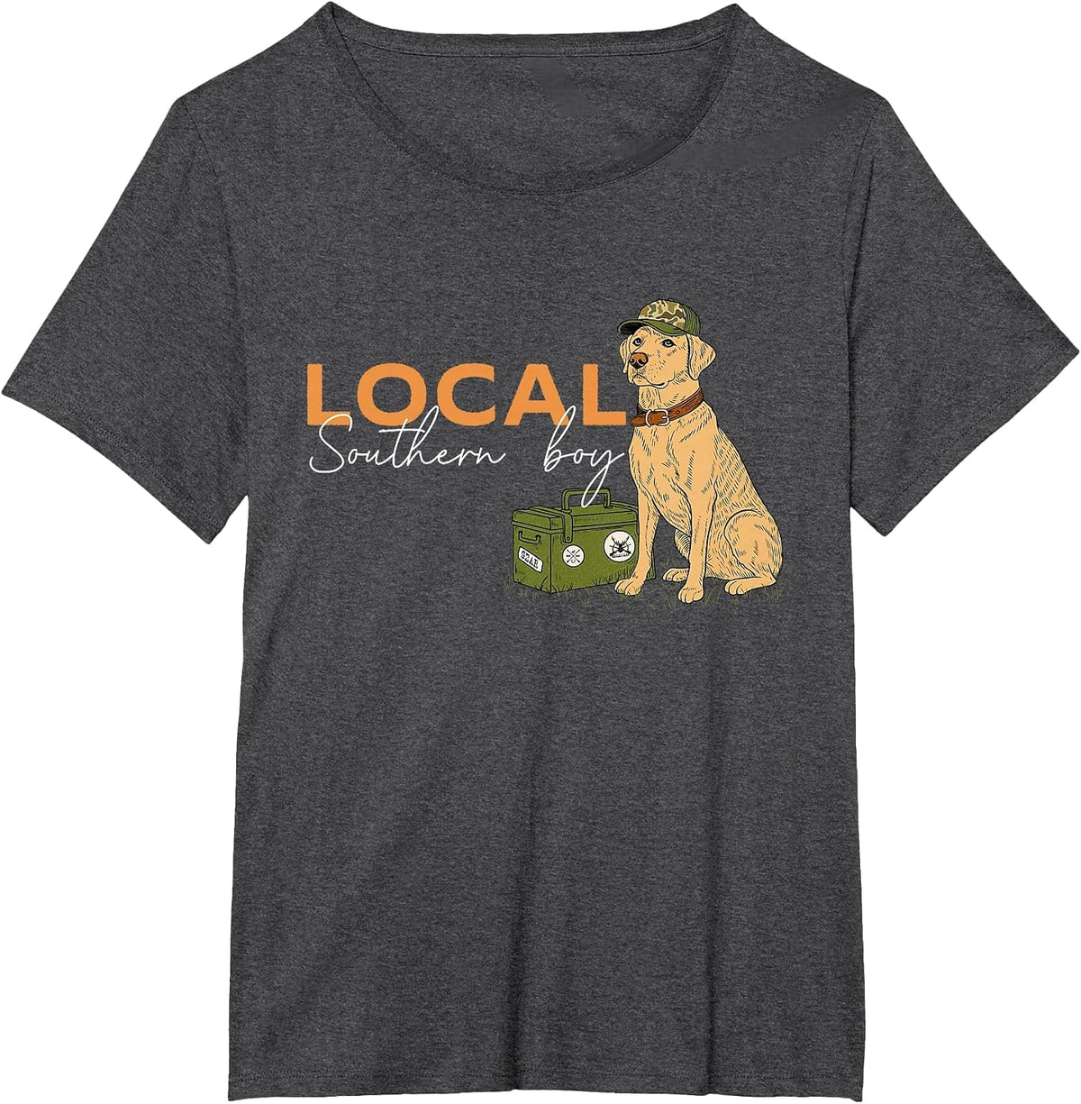 Local Southern Boy - Waterfowl Hunting Lover Hunter T-Shirt - Dark Heather Grey