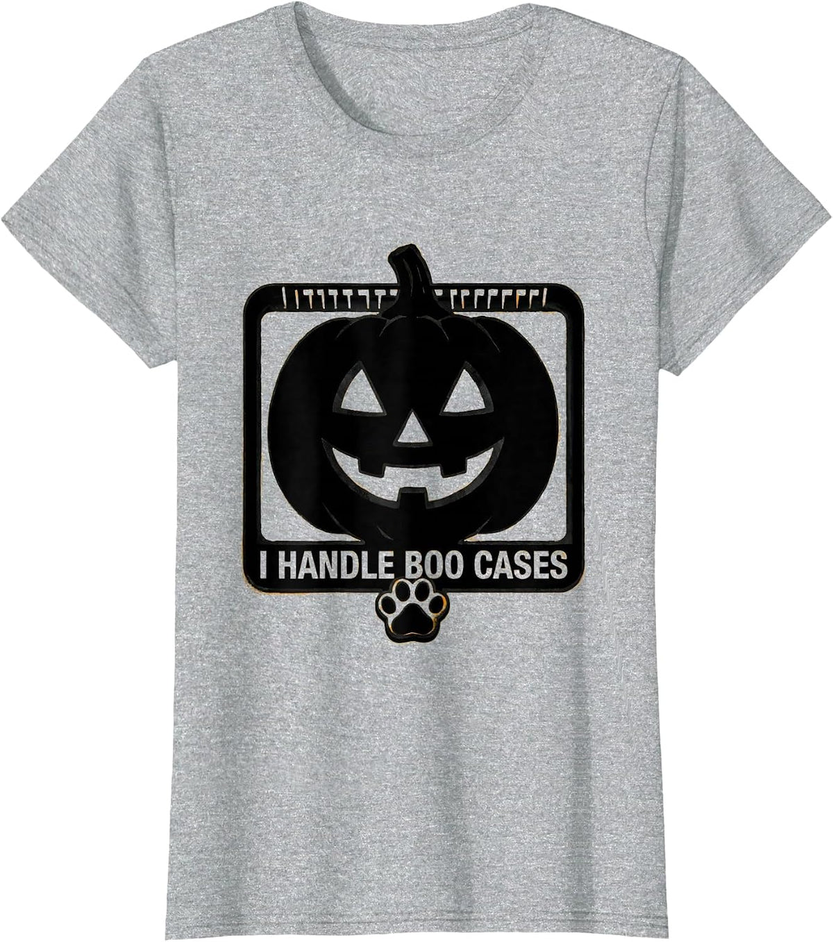 I Handle Boo Cases Funny Vet Tech Halloween Vet Med T-Shirt - Heather Grey