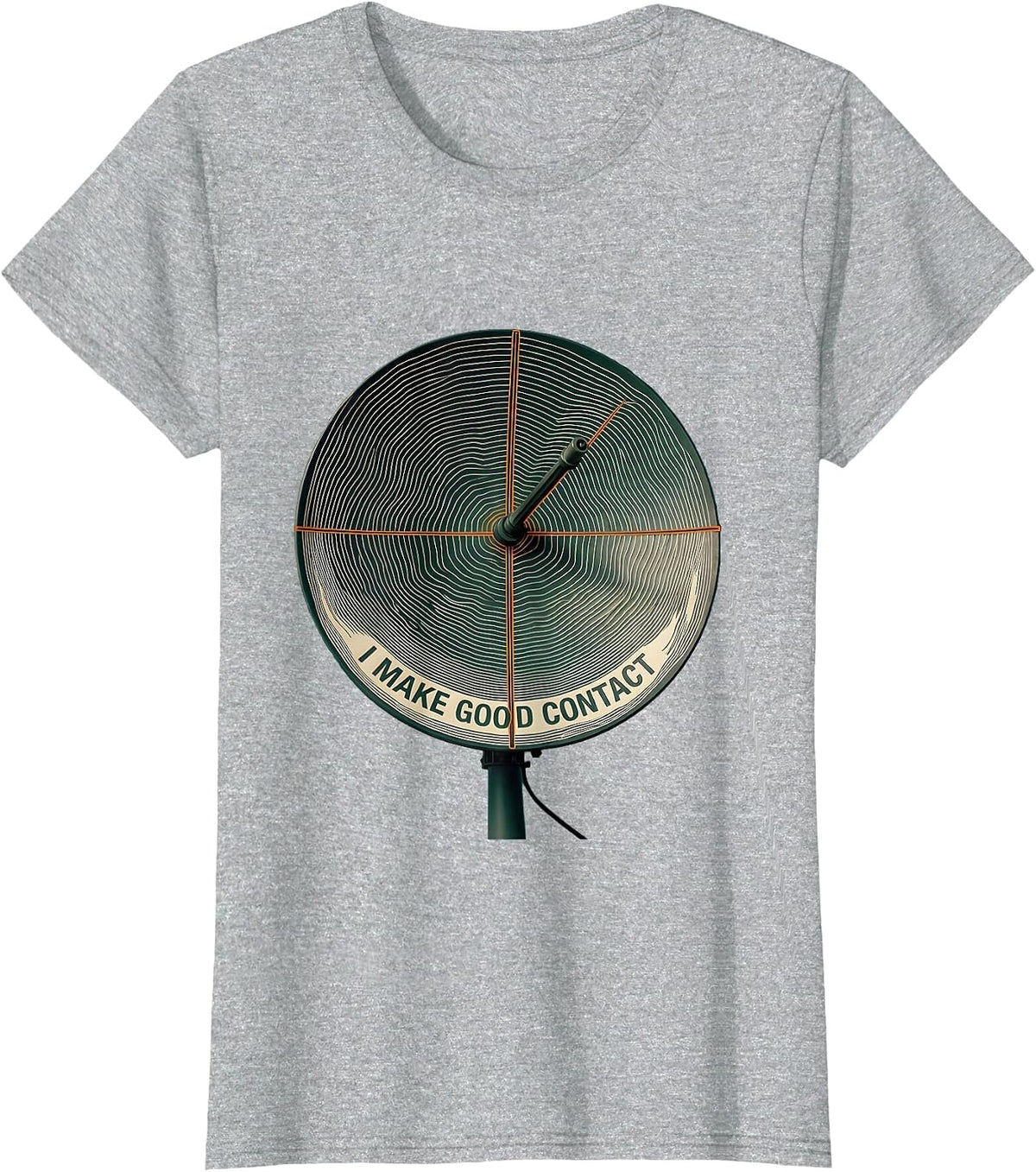 I Make Good Contact Funny Ham Radio Operator Enthusiast T-Shirt - Heather Grey