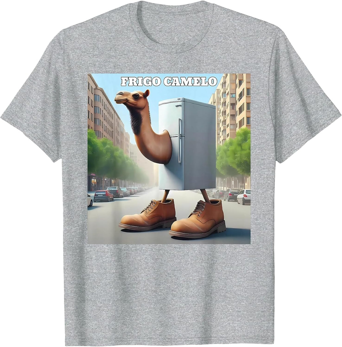 Frigo Camelo Camel Meme T-Shirt - Heather Grey