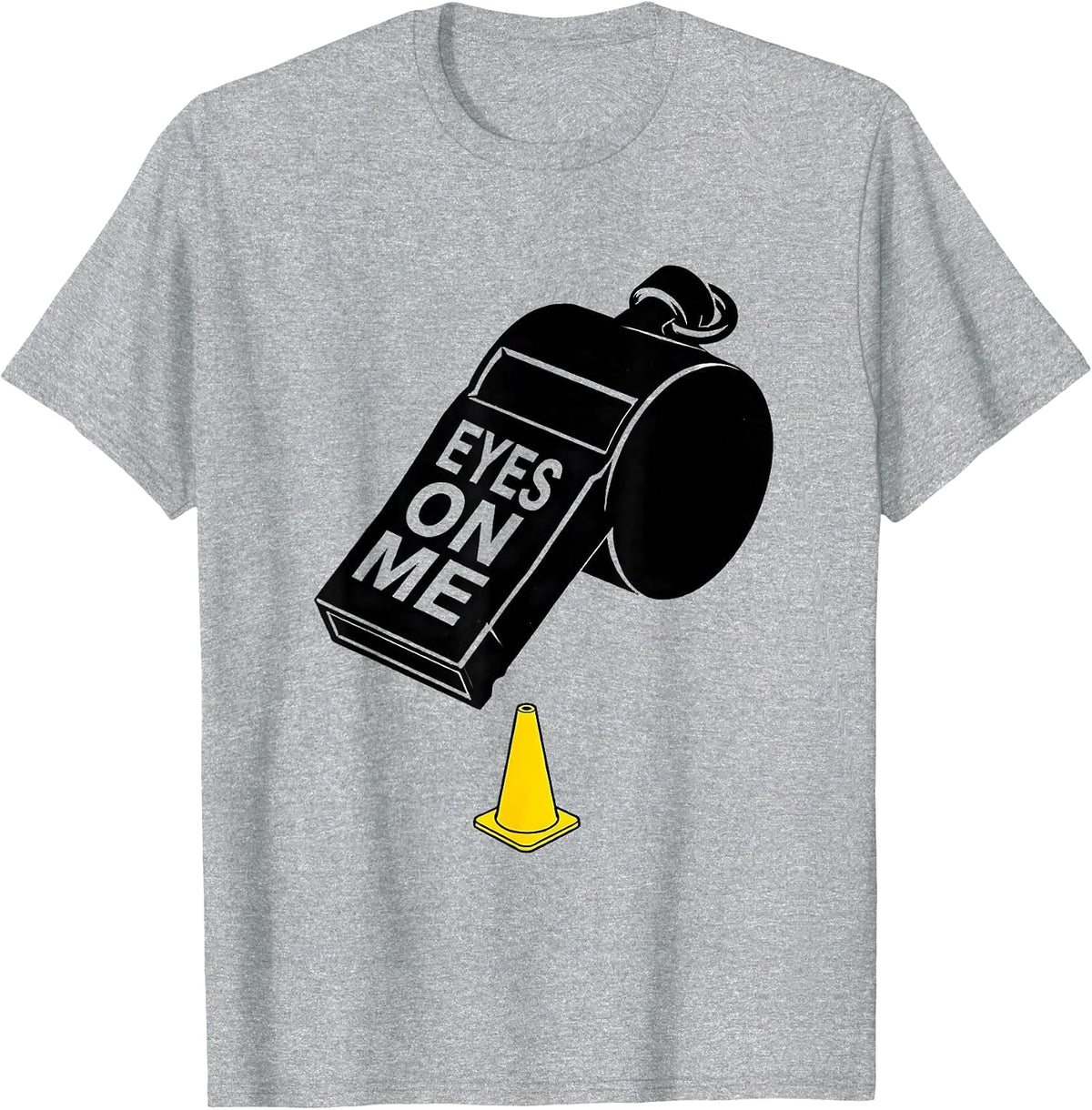 Men's Eyes On Me Funny PE Teacher Gym Class Physical Education T-Shirt - Heather Grey