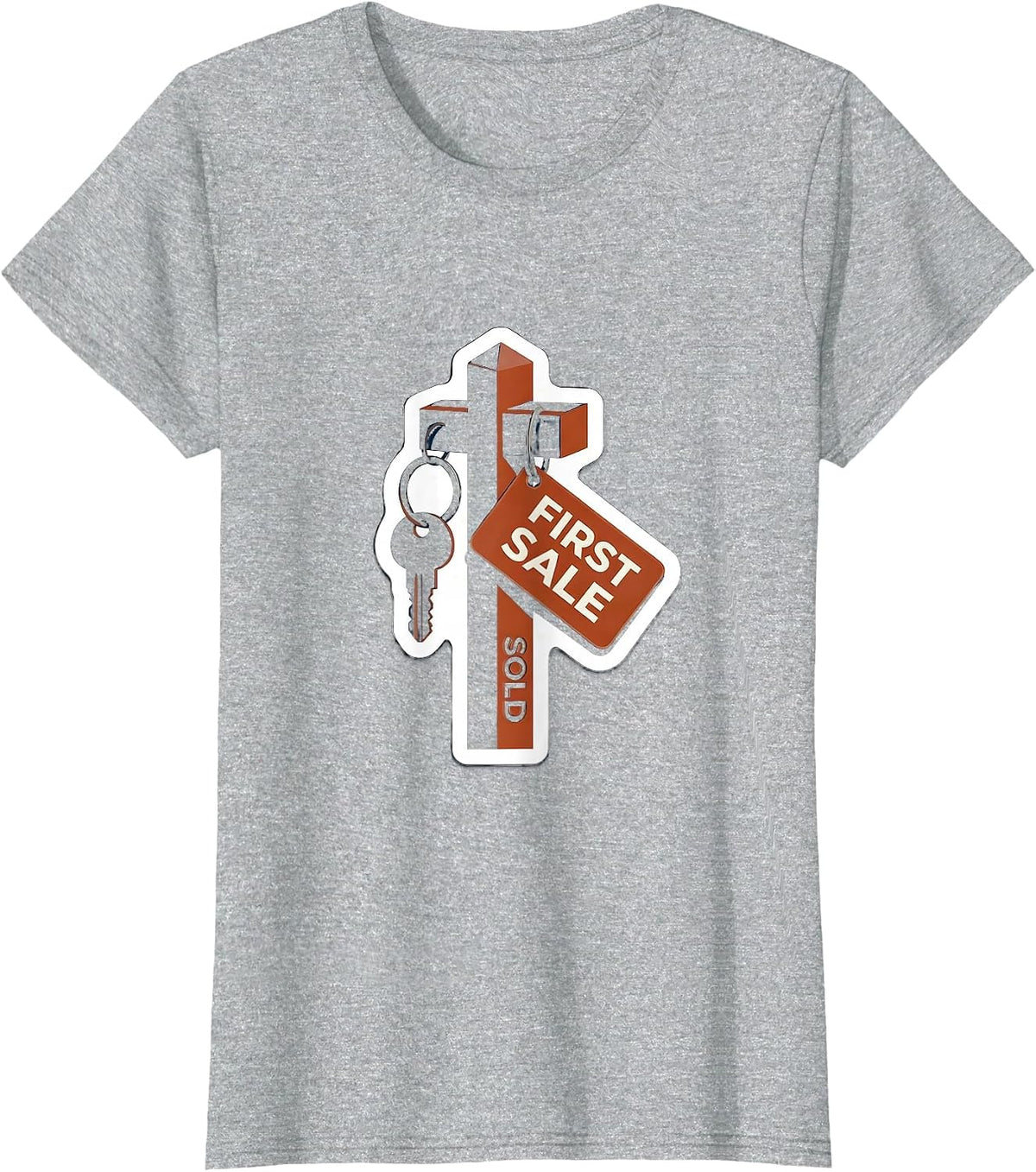 First Sale Sold Funny Realtor Real Estate Agent Gift T-Shirt - Heather Grey
