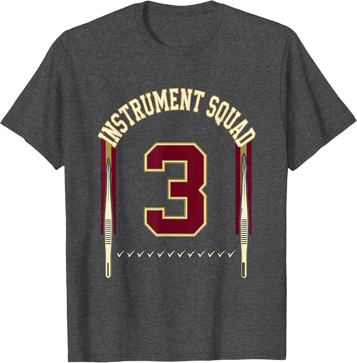 Instrument Squad Sports Surgical Tech Occupational Pride T-Shirt - Dark Heather Grey