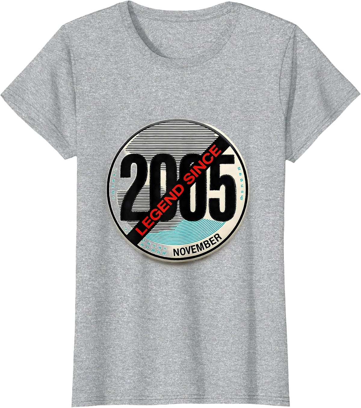 Women's Legend Since November 2005 Nostalgic Birthday Boy Girl 21 T-Shirt - Heather Grey