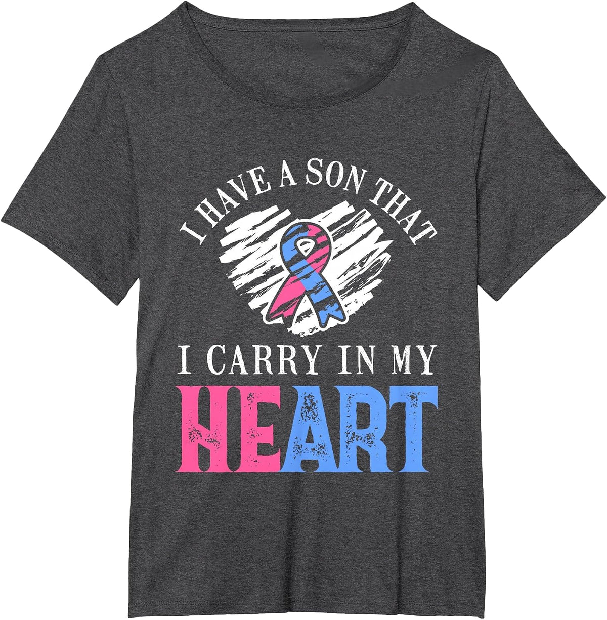 Son that I Carry in Heart | Pregnancy and Infant Loss Awareness T-Shirt - Dark Heather Grey