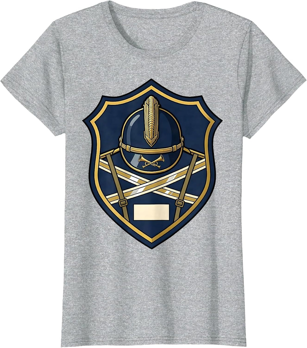 Firefighter Helmet Emblem Fire Department Pride Uniform T-Shirt - Heather Grey