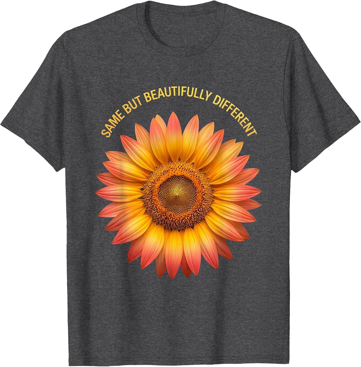 Same But Beautifully Different Down Syndrome Awareness T-Shirt - Dark Heather Grey