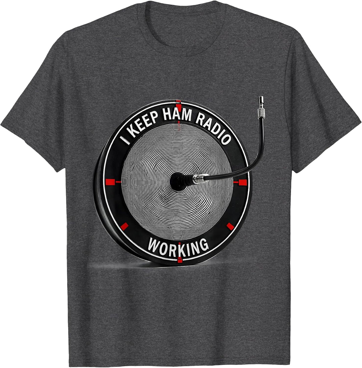 Men's I Keep Ham Radio Working Funny Ham Operator Hobbyist Humor T-Shirt - Dark Heather Grey