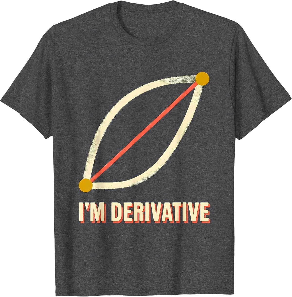 I'm Derivative Funny Math Teacher Nerd Pun Humor Gift T-Shirt - Dark Heather Grey