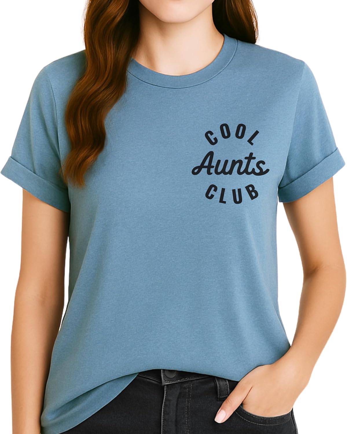 Cool Pocket Tee – Stylish Shirt for Everyday Appreciation and Celebrations - Aunt's Club Aunt - Indigo Blue