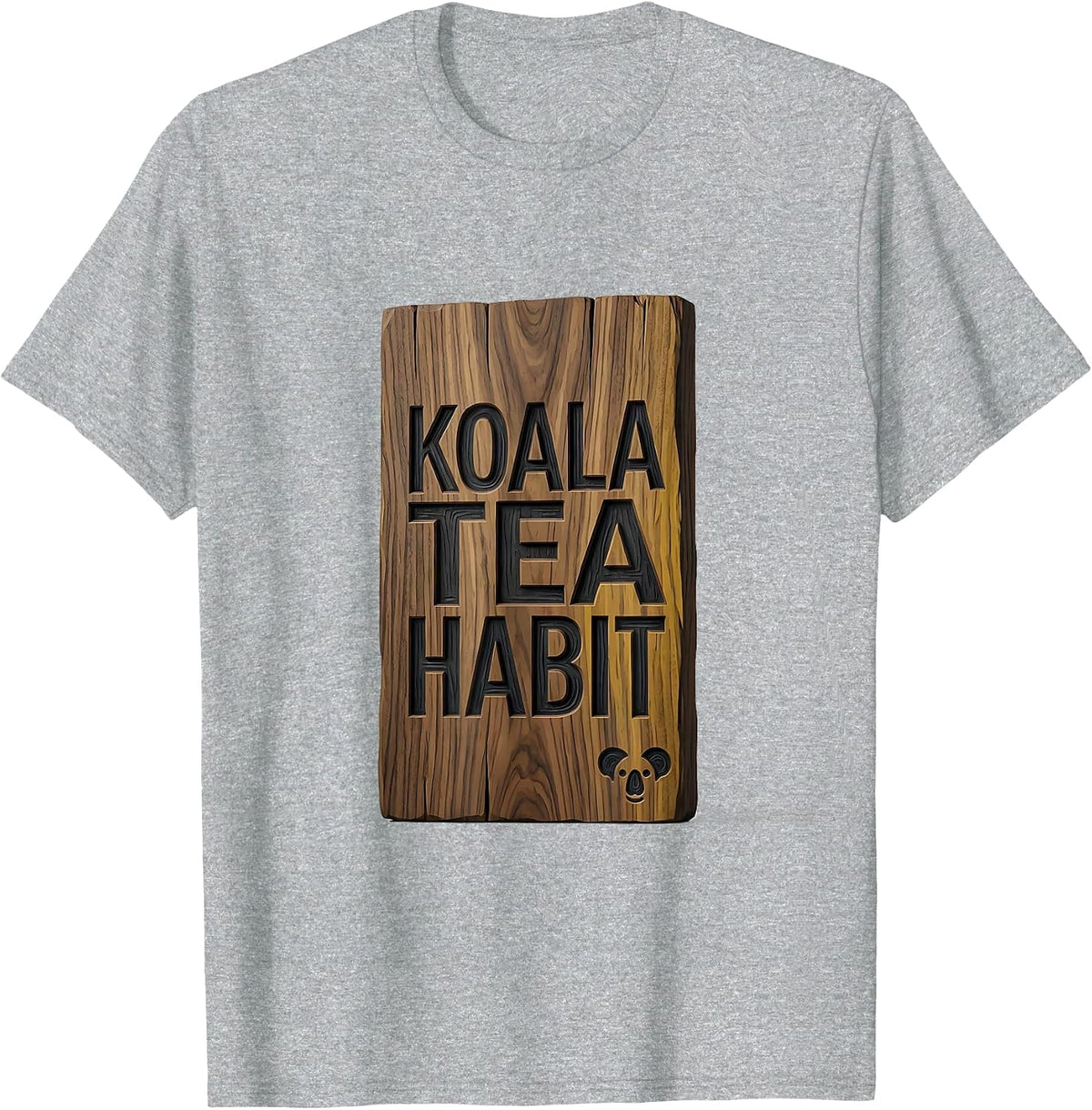 Men's Confession Carved In: Koala Tea Habit Funny Koala Lover Gift T-Shirt - Heather Grey