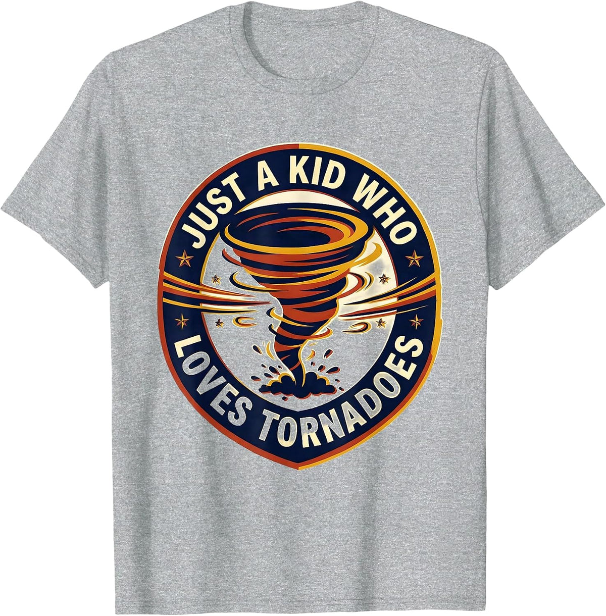 Men's Just A Kid Who Loves Tornadoes Funny Storm Chaser T-Shirt - Heather Grey