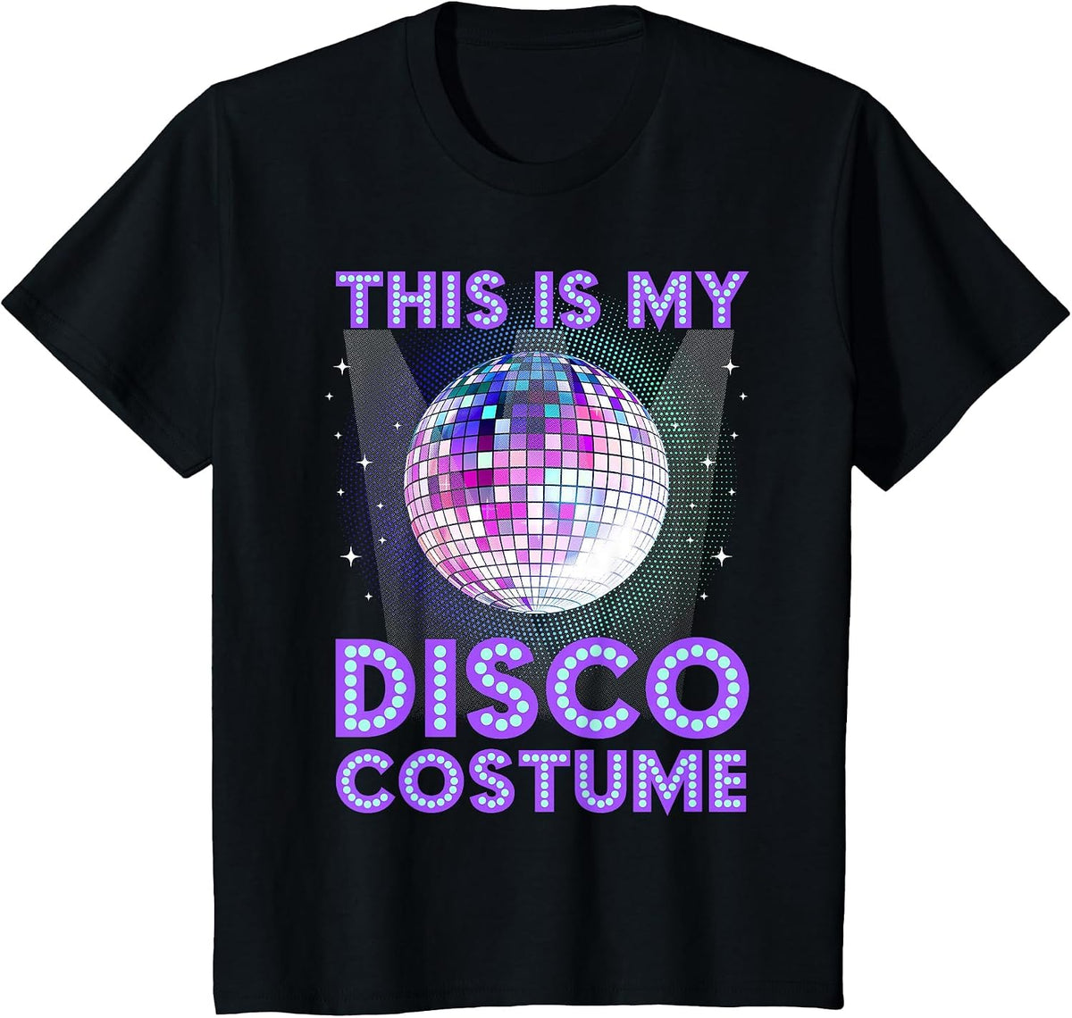 80s Disco Art for Men Women 70s Ball Costume Disco Dance T-Shirt - Black