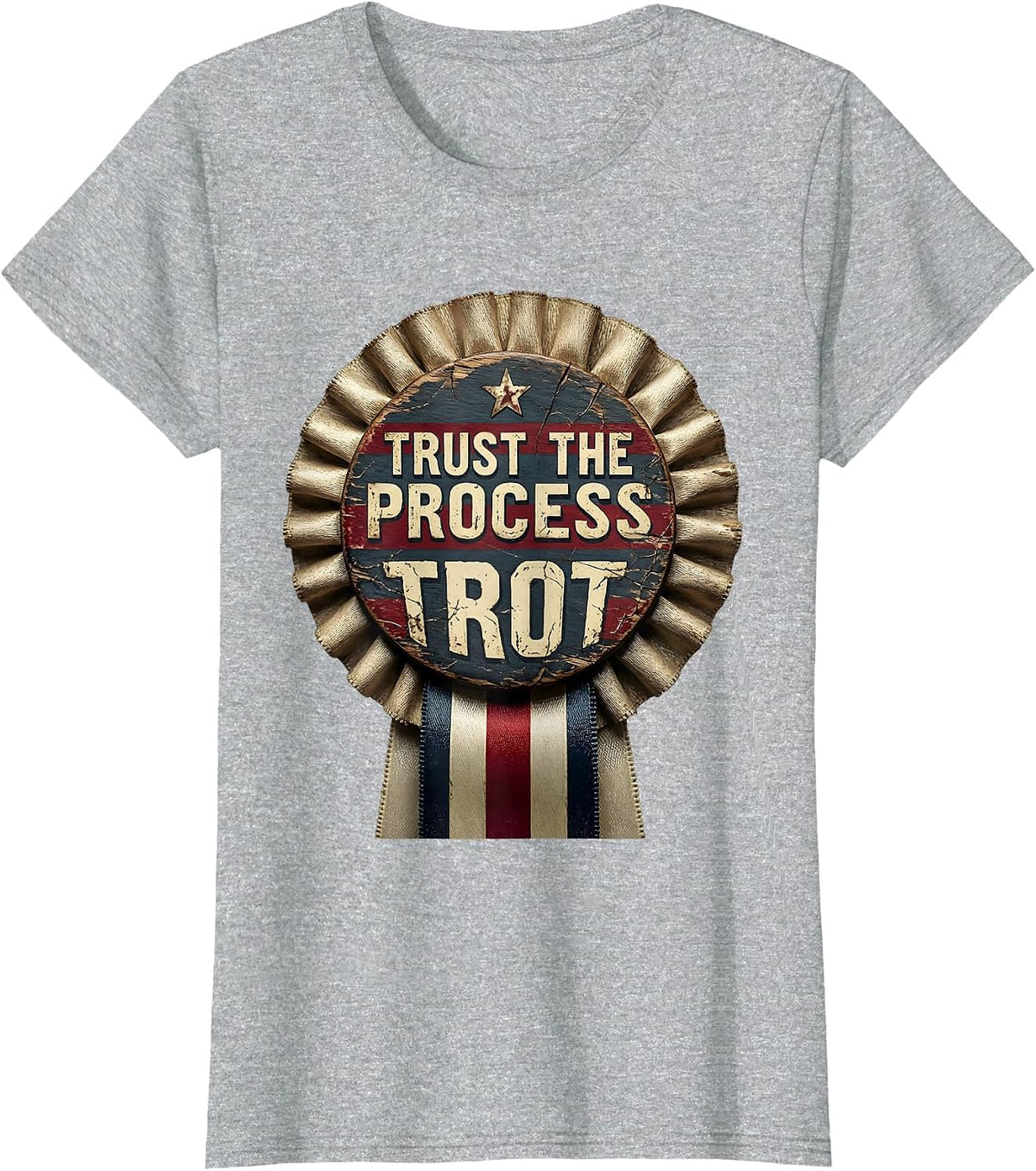Trust the Process Trot Equestrian Design T-Shirt - Heather Grey