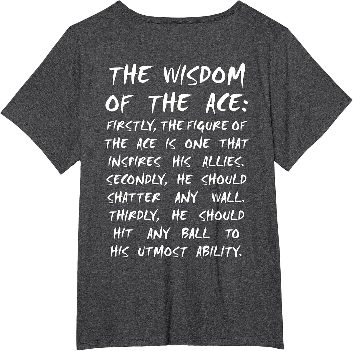 Ace Owl Volleyball Wisdom Anime Manga Cosplay T-Shirt - Dark Heather Grey