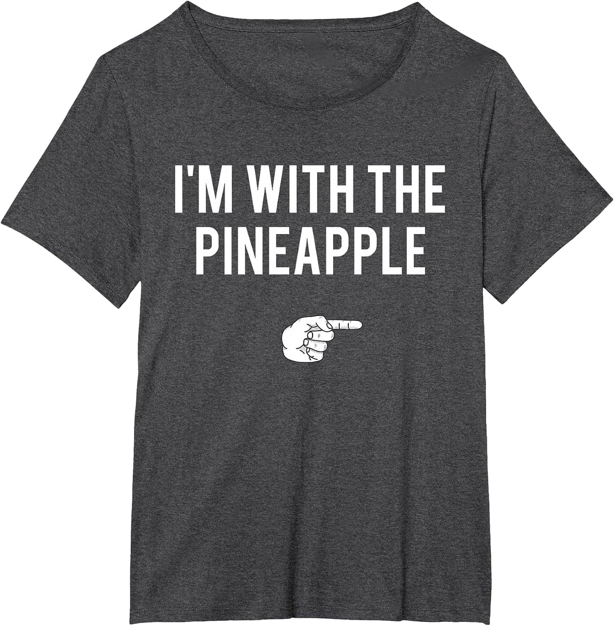 I'm with Pineapple Halloween Costume Funny Couples Pineapple T-Shirt - Dark Heather Grey