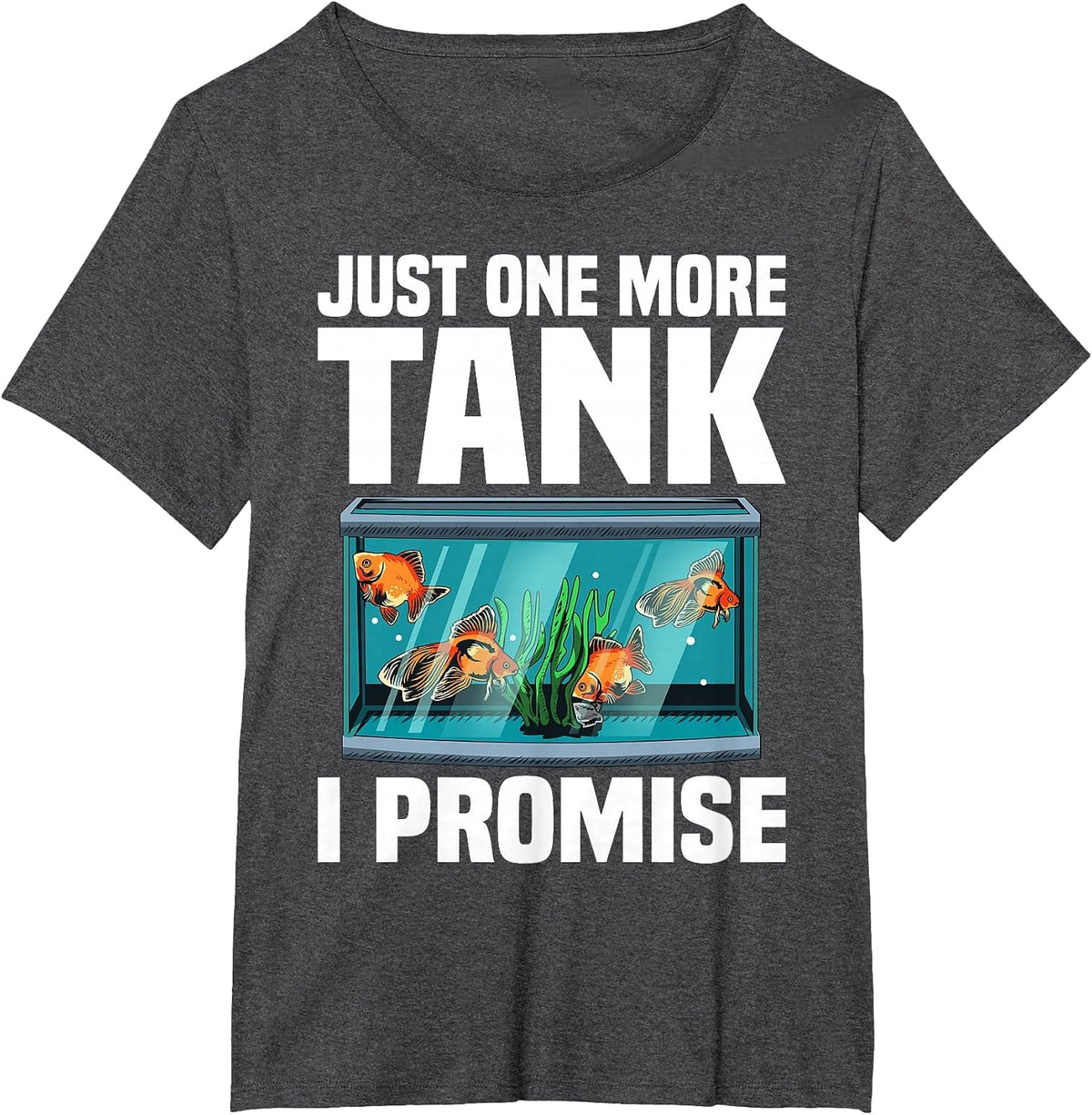 Funny Aquarium Designs for Men Women Fish Tank Fishkeeping T-Shirt - Dark Heather Grey