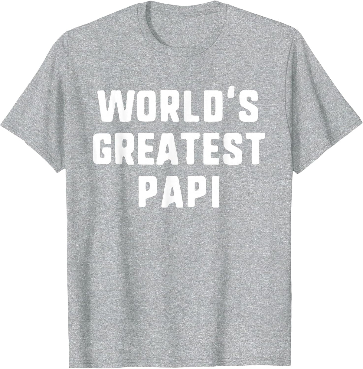 World's Greatest Papi Funny Family T-Shirt - Heather Grey