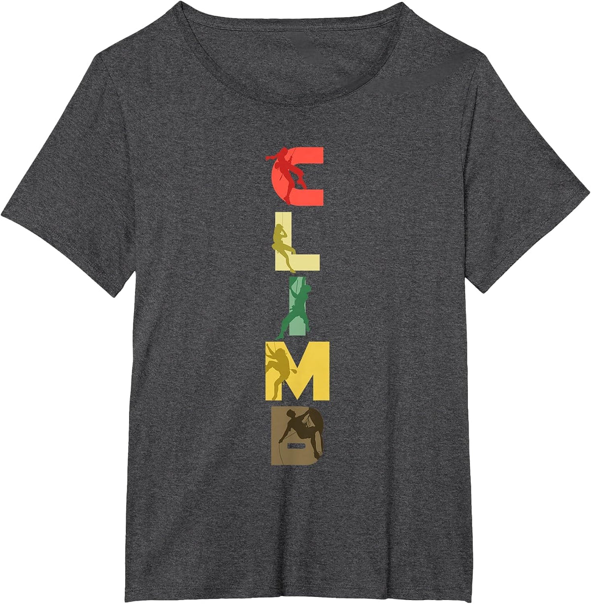 Mountain Climb Rock Climbing T-Shirt - Dark Heather Grey