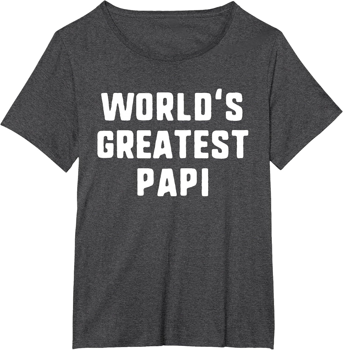 World's Greatest Papi Funny Family T-Shirt - Dark Heather Grey