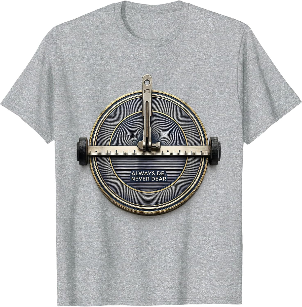 Men's Always DE Never Dear Funny Ham Radio Operator Hobbyist Humor T-Shirt - Heather Grey