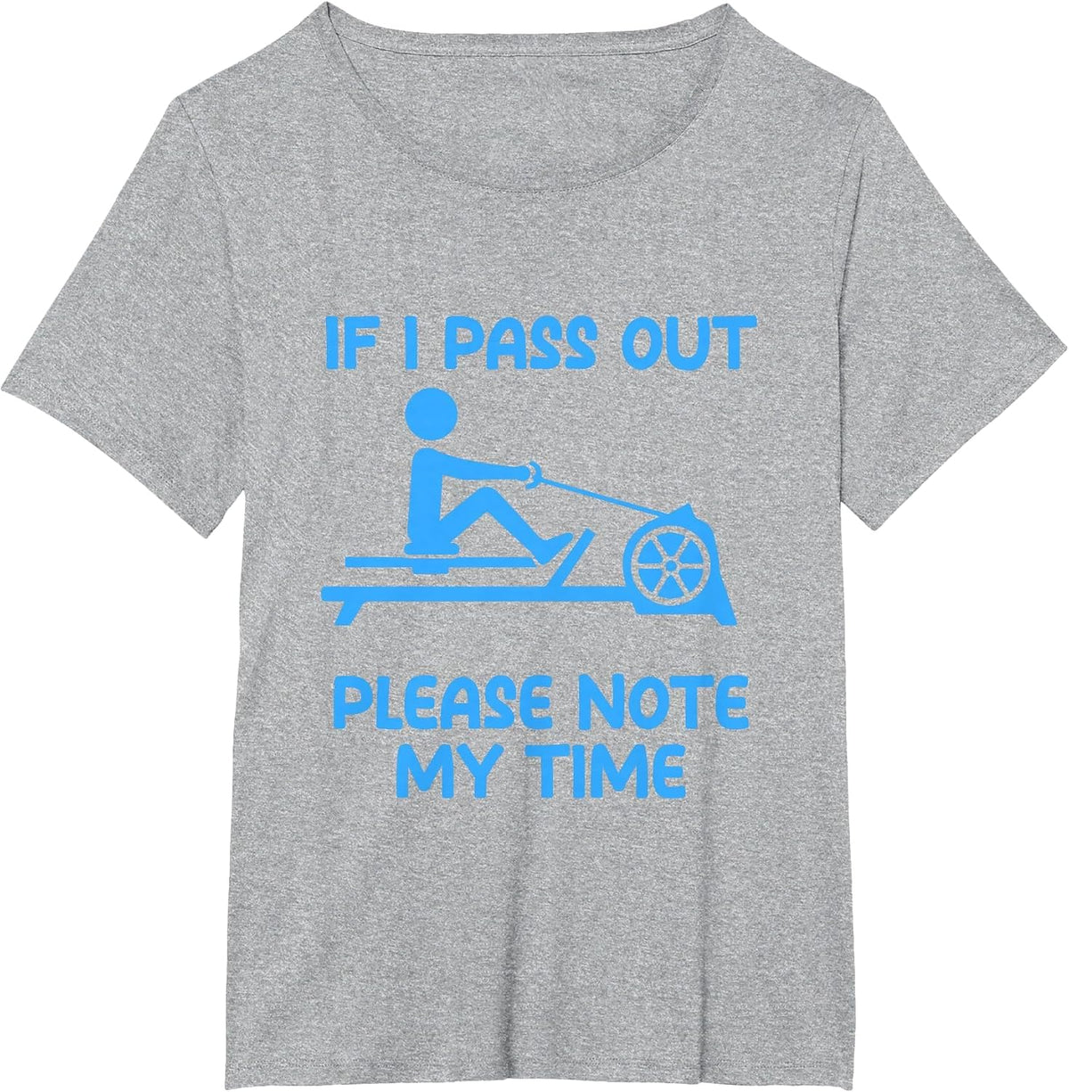 Funny ERG Machine Gym Ergometer Rowing Exercise T-Shirt - Heather Grey