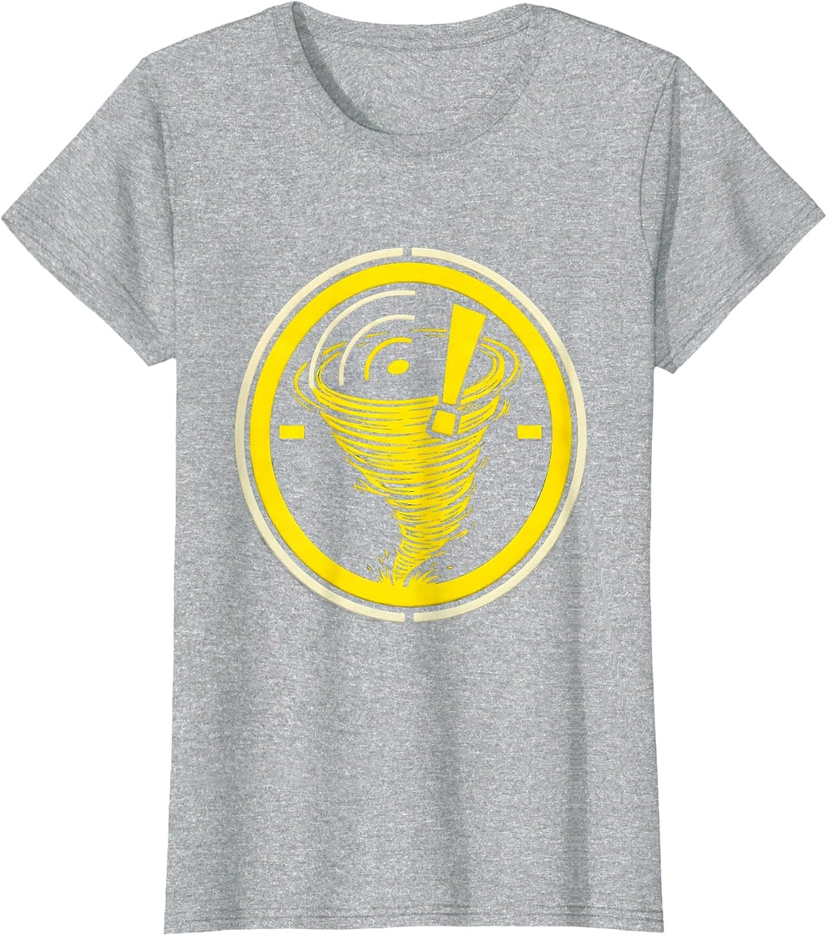 Women's Sealed Tornado Badge Storm Chaser Meteorology Humor T-Shirt - Heather Grey