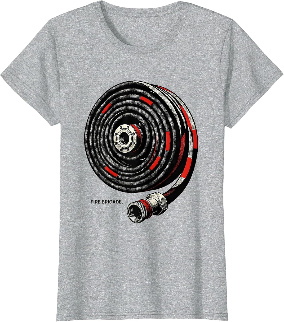 Women's Fire Brigade Funny Firefighter Humor Fire Department Crew T-Shirt - Heather Grey