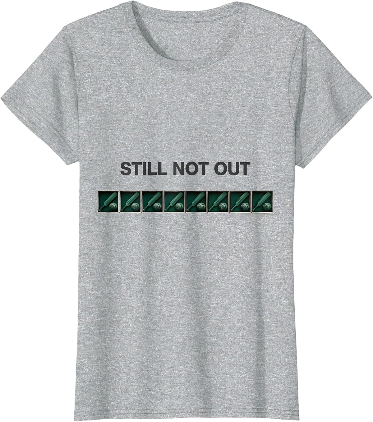 Still Not Out Funny Cricket Spare Time Enthusiast Youth Gift T-Shirt - Heather Grey