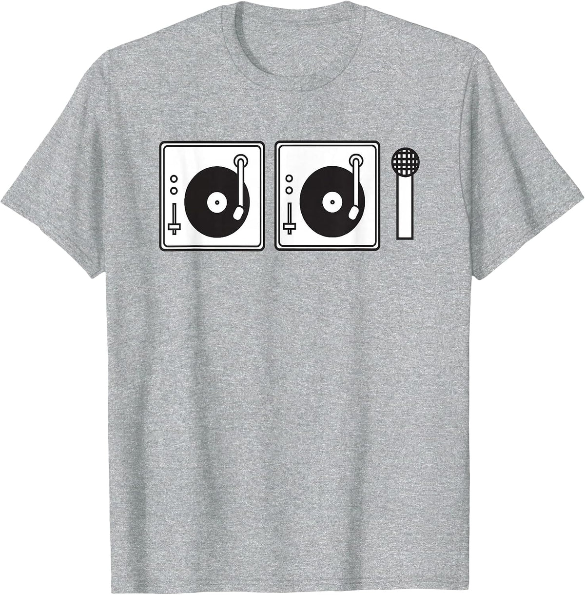 2 Turntables and a Microphone T-Shirt T-Shirt - Heather Grey