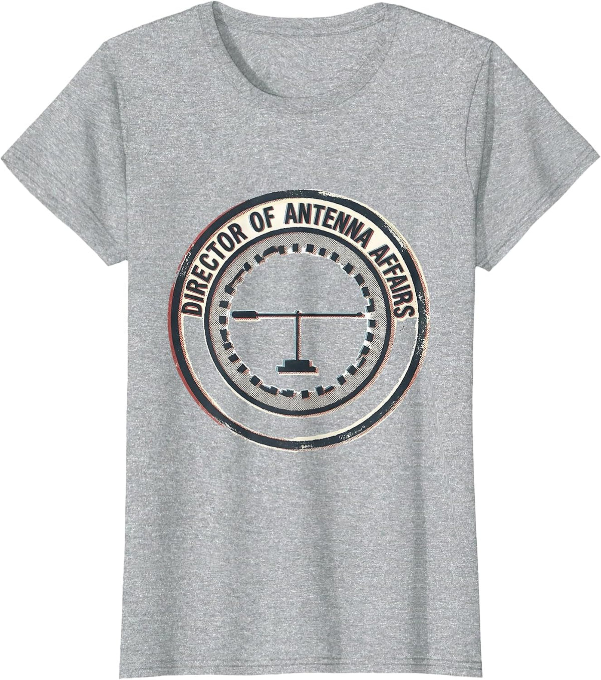 Women's Director Of Antenna Affairs Funny Ham Radio Operator Hobby T-Shirt - Heather Grey