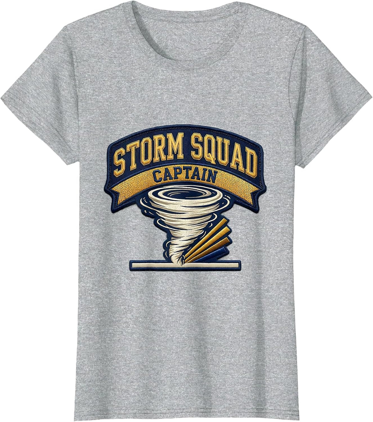 Women's Storm Squad Captain Sports Tornado Chaser Weather Enthusiast T-Shirt - Heather Grey