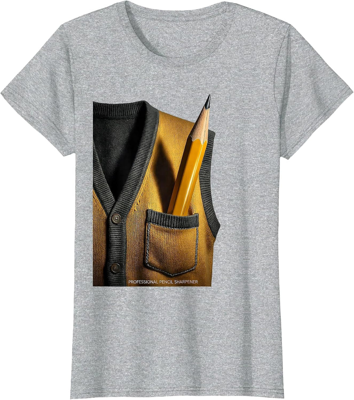 4th Grade Teacher Professional Pencil Sharpener T-Shirt - Heather Grey