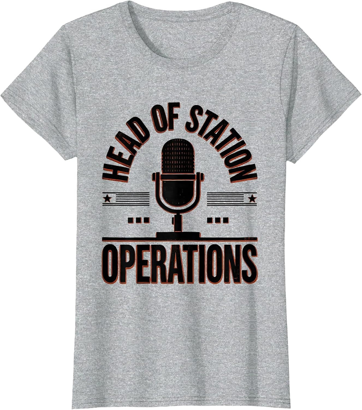 Head Of Station Operations Funny Ham Radio Operator Hobbyist T-Shirt - Heather Grey