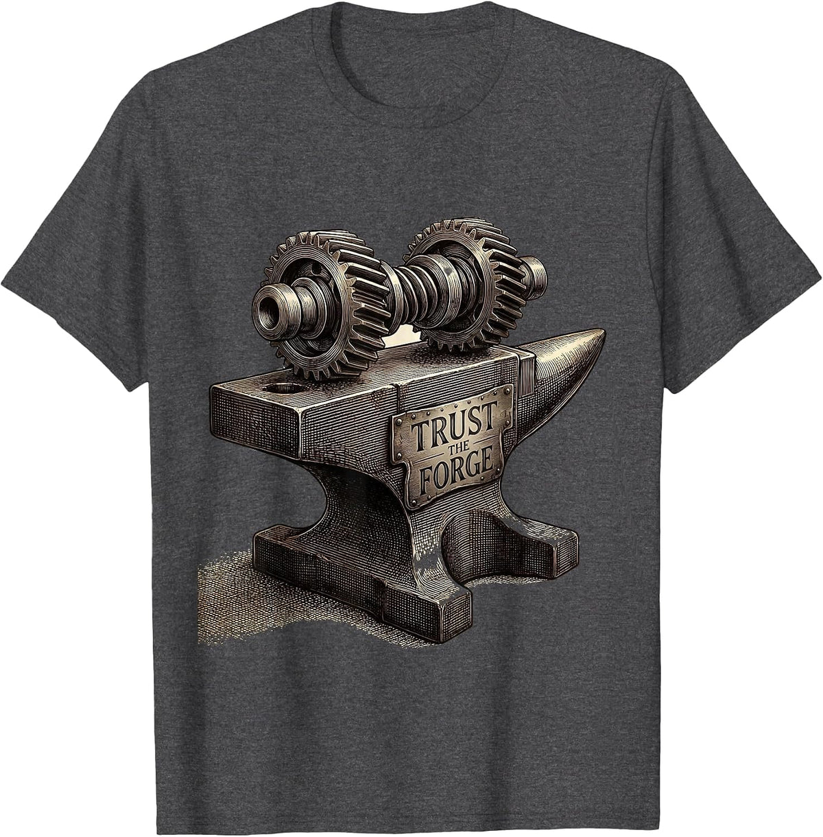 Men's Trust the Forge Valley Forge Automotive Design T-Shirt - Dark Heather Grey