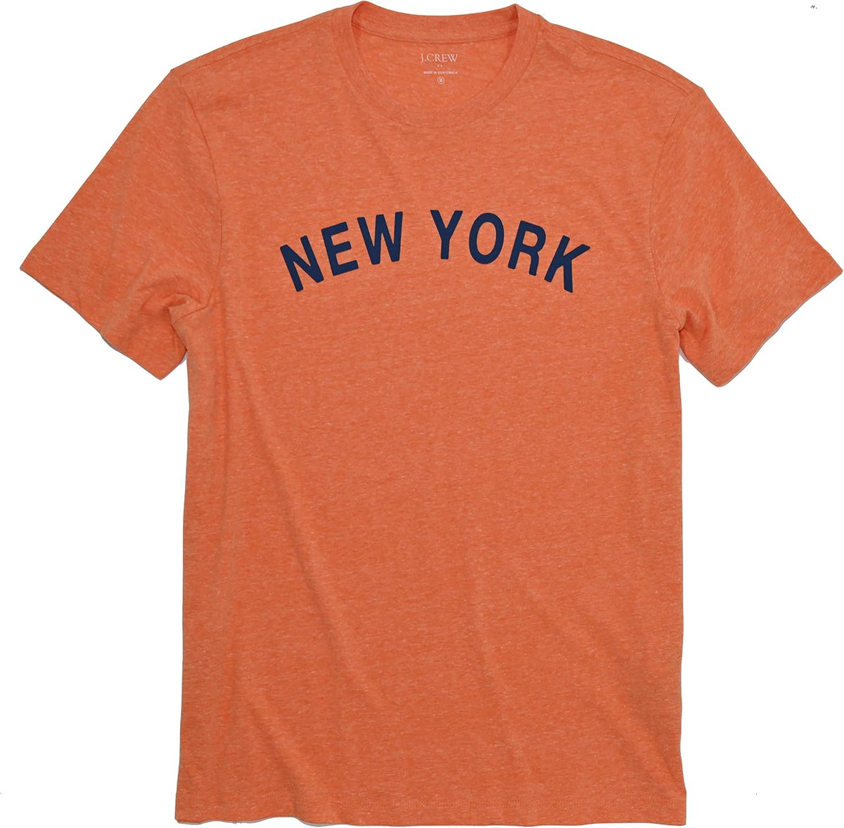 J.Crew Mercantile Men's Short Sleeve Graphic T-Shirt - Vibrant Orange\/Navy New York