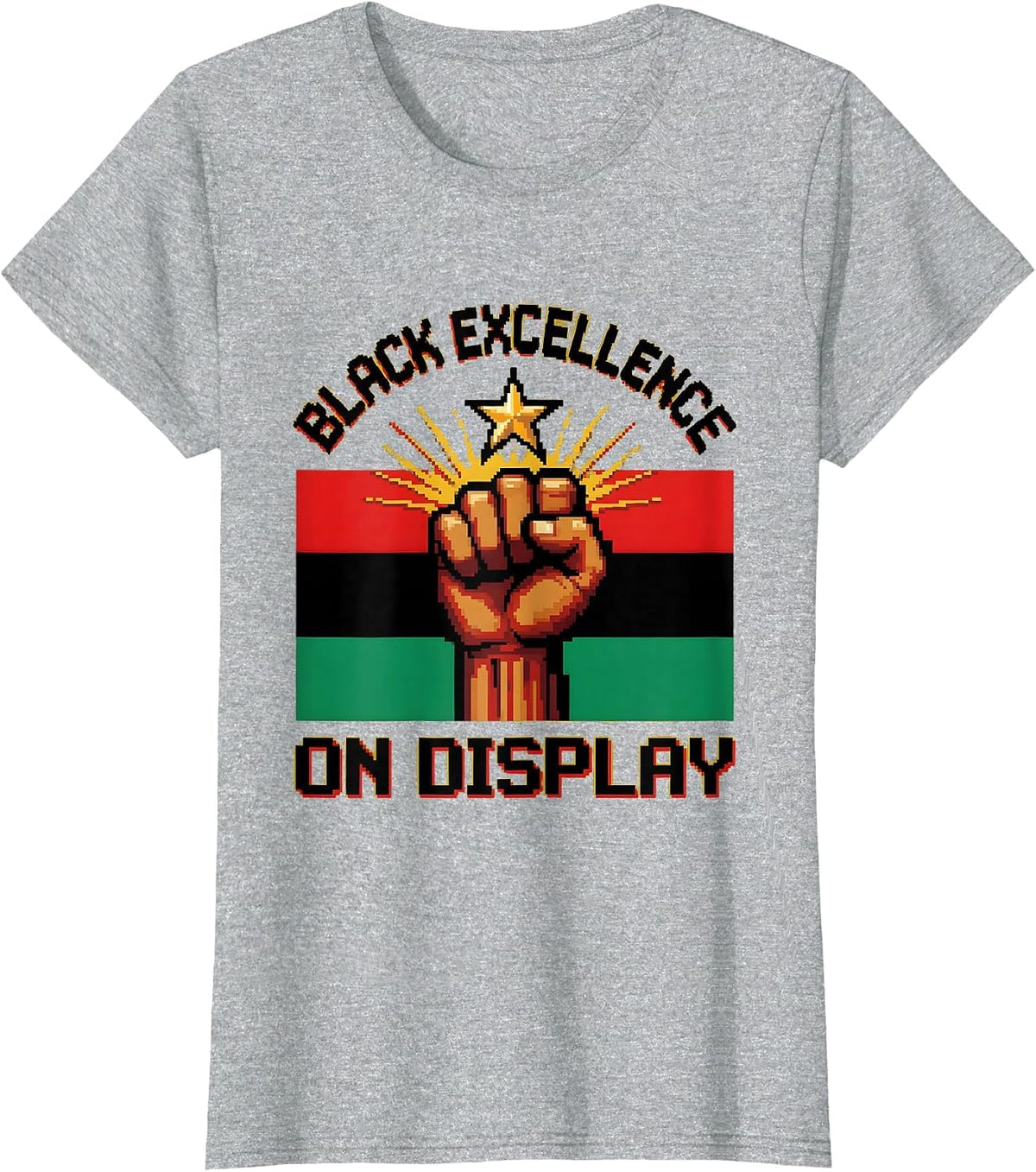 Black Excellence on Display Juneteenth Design T-Shirt - Heather Grey