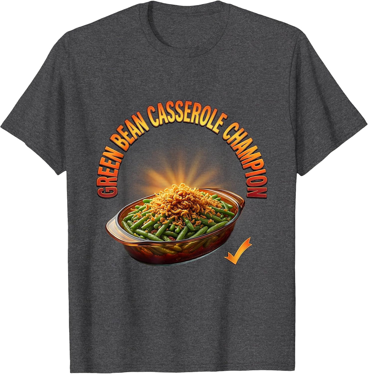 Green Bean Casserole Champion Bootleg 90's Rap Rock Vintage T-Shirt - Dark Heather Grey