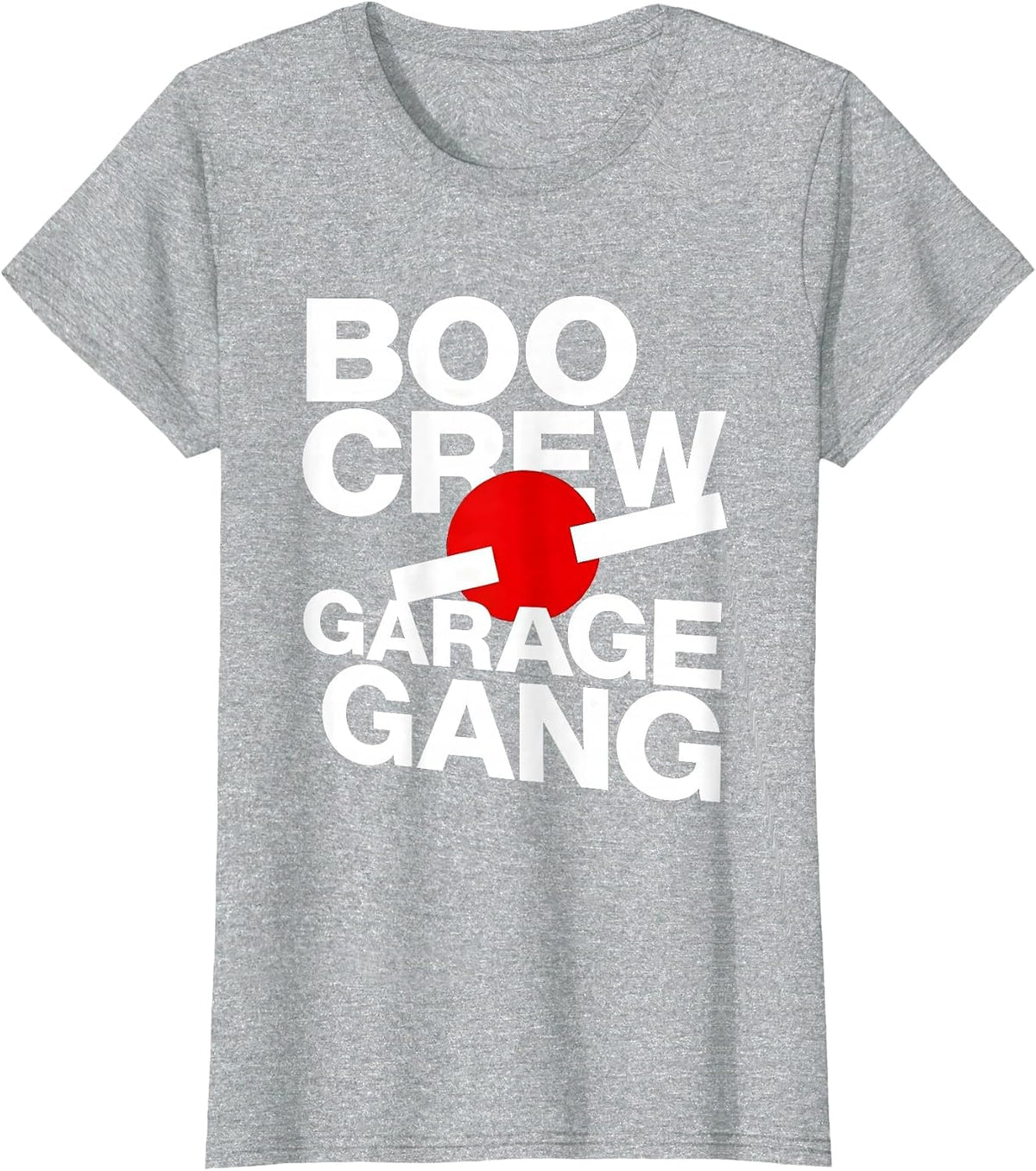 Boo Crew Garage Gang Mechanic Halloween Design T-Shirt - Heather Grey