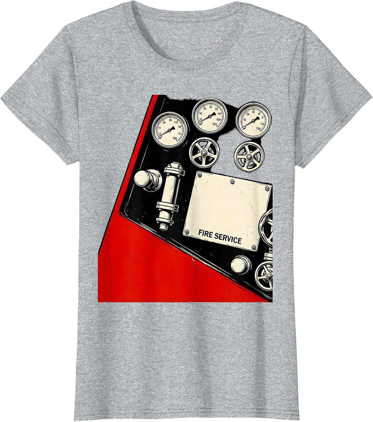 Women's Fire Service Constructivist Firefighter Humor Fireman Pride T-Shirt - Heather Grey